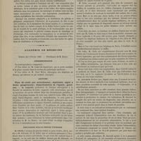 0136 - Page 124 - Hygiène publique. Sur les effets de la respiration d'un air chargé de vapeurs de pétrole. Par M. le Professeur Poincarré / Académie de médecine. Séance du 6 février 1883. Correspondance / Lecture. Plaie du coude par arrachement ; septicémie aiguë à forme gangreneuse ; désarticulation de l'épaule ; guérison. M. Paquet / Discussion sur la fièvre typhoïde. M. Colin