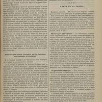 0143 - Page 131 - Revue clinique hebdomadaire. Varices consécutives à une névralgie sciatique / Réduction des hernies étranglées par les injections sous-cutanées de morphine / Revue de la presse. Douleurs osseuses. (Arch. de méd.) / Métrorragies névralgiques. (Revue méd. chir. des maladies des femmes) / Du paludisme congénital