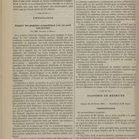0184 - Page 172 - Hôpital de la Charité. M. Paul Berger. Exstrophie complète de la vessie chez une jeune fille. (Leçon recueillie par M. Albert Passant) / Physiologie. Rapport des ganglions sympathiques avec les nerfs vaso-moteurs. Par MM. Dastres et Morat / Académie de médecine. Séance du 20 février 1883. Correspondance