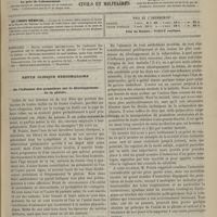 0237 - Page 225 - Sommaire / Revue clinique hebdomadaire. De l'influence des poussières sur le développement de la phtisie