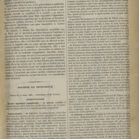 0263 - Page 251 - Revue clinique hebdomadaire. De quelques-uns des effets thérapeutiques de la glycérine administrée à l'intérieur / Société de chirurgie. Séance du 14 mars 1883. Communications. Hernie inguinale congénitale. M. Monod / Gastro-stomie. M. Tillaux