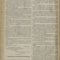 0266 - Page 254 - Service de santé de la marine. Décret portant modification au décret du 27 novembre 1880, relatif aux conditions à remplir par les aspirants au doctorat en médecine ou au titre de pharmacien de première classe, appartenant au service de santé de la marine / Chronique et nouvelles scientifiques. Faculté des sciences de Lille / École de médecine d'Alger / Faculté de médecine de Paris / Faculté des sciences de Paris / Sciences naturelles / Avis
