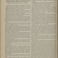 0278 - Page 266 - Hôpital de la Pitié. M. Polaillon. Épithélioma de l'amygdale envahissant le voile du palais, le plancher de la bouche et la base de la langue. Ligature de la carotide externe : résection partielle du maxillaire inférieur. Ablation de la tumeur avec l'anse galvano-caustique et le thermo-cautère. Guérison. (Observation recueillie par M. Clado...)