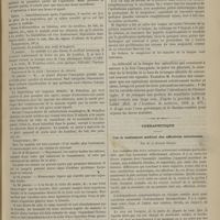 0279 - Page 267 - Hôpital de la Pitié. M. Polaillon. Épithélioma de l'amygdale envahissant le voile du palais, le plancher de la bouche et la base de la langue. Ligature de la carotide externe : résection partielle du maxillaire inférieur. Ablation de la tumeur avec l'anse galvano-caustique et le thermo-cautère. Guérison. (Observation recueillie par M. Clado...) / Thérapeutique. Sur le traitement médical des affections calculeuses. Par M. le Docteur Delmis