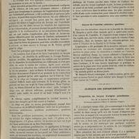 0327 - Page 315 - Revue clinique hebdomadaire. De la conduite à tenir dans la présentation de l'extrémité pelvienne avec relèvement des membres inférieurs sur le plan antérieur du foetus / Cancer de l'ombilic ; ablation ; guérison / Clinique des départements. Congestion du larynx d'origine paludéenne. Par M. le Docteur E. Briand...