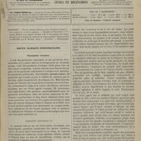 0373 - Page 361 - Sommaire / Revue clinique hebdomadaire. Paralysies toxiques
