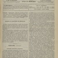 0389 - Page 377 - Sommaire / Séance de l'Académie de médecine / Hôtel-Dieu. M. Vulpian. L'atrophie musculaire progressive