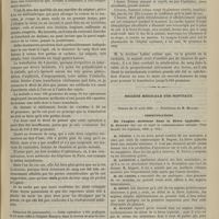 0425 - Page 413 - Transfusion du sang ; par M. le Docteur J. Roussel / Société médicale des hôpitaux. Séance du 27 avril 1883. Communications. De l'angine ulcéreuse dans la fièvre typhoïde. M. Duguet