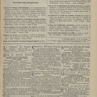 0475 - Page 463 - Chronique et nouvelles scientifiques. Faculté de médecine de Paris / Bulletin bibliographique