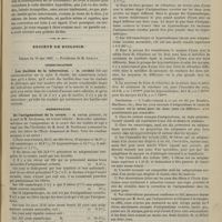 0497 - Page 485 - Hospice de la Salpêtrière. M. Charcot. Paraplégie par mal de Pott / Société de biologie. Séance du 19 mai 1883. Communication. Les bacilles de la tuberculose. M. Cochez / Présentation. De l'astigmatisme de la cornée. M. Javal, de la part de M. Nordenson / Les yeux décentrés. M. Javal