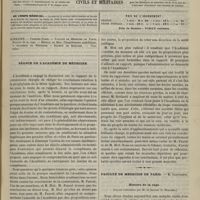 0501 - Page 489 - Sommaire / Séance de l'Académie de médecine / Faculté de médecine de Paris. M. Laboulbène. Histoire de la rage. (Leçons recueillies par M. le Docteur O. Guillier)