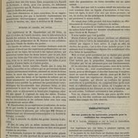 0535 - Page 523 - Revue clinique hebdomadaire. Passage des éléments figurés à travers le placenta / Thérapeutique. Sur une poudre de lin inaltérable, préparée pour la confection des cataplasmes. Par M. A. Lailler...