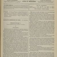 0565 - Page 553 - Sommaire / Faculté de médecine de Paris. M. Laboulbène. Histoire de la rage. (Leçons recueillies par M. le Docteur O. Guillier)