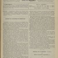 0573 - Page 561 - Sommaire / Séance de l'Académie de médecine / Hôpital de la Charité. M. Hardy. Ataxie locomotrice progressive
