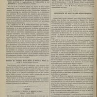 0610 - Page 598 - Revue bibliographique. Principes généraux de dermatologie, nosographie et thérapeutique des maladies de la peau. [Docteur Passant] / Leçons cliniques sur les maladies des femmes ; thérapeutique générale et applications de l'électricité à ces maladies, par M. le Docteur A. Tripier / Histoire de l'Hôpital Notre-Dame de Pitié de Paris, par M. le Docteur Octave Guiller / Thèses soutenues à la Faculté de médecine de Paris pendant l'année 1883 / Chronique et nouvelles scientifiques. Concours de l'agrégation