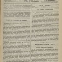 0621 - Page 609 - Sommaire / Séance de l'Académie de médecine / Hôpital de la Charité. M. Hardy. Polyurie idiopathique ; diabète salé