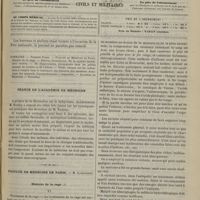 0645 - Page 633 - Sommaire / Séance de l'Académie de médecine / Faculté de médecine de Paris. M. Laboulbène. Histoire de la rage