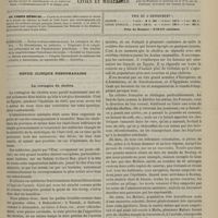 0693 - Page 681 - Sommaire / Revue clinique hebdomadaire. La contagion du choléra