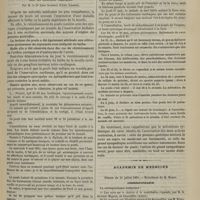 0711 - Page 699 - Hôpital Necker. M. Trélat. Hygroma ou abcès froid du genou / Du ralentissement ou de la lenteur du pouls dans les affections cardiaques. Par M. le Dr Léon Sorbets... / Académie de médecine. Séance du 31 juillet 1883. Correspondance