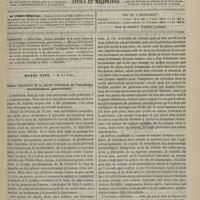 0725 - Page 713 - Sommaire / Hôtel-Dieu. M. Le Fort. Cancer annulaire de la partie inférieure de l'oesophage, rétrécissement, gastrostomie