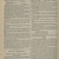 0736 - Page 724 - De l'atélectasie pulmonaire ; par le Dr Leviste... / Académie de médecine. Séance du 7 août 1883. Correspondance / Communication. Recherches sur les graines du lathyrus cicer ou gesse, jarosse, pois cornu. M. Raoul Guérin / Lecture. La chaleur et le chancre simple. M. Aubert / Rapport