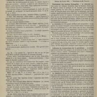 0786 - Page 774 - Des injections sous-cutanées d'éther dans le traitement de la fièvre typhoïde à forme adynamique. Par M. le Docteur Jules Jobard... / Société de chirurgie. Séance du 8 août 1883. Traitement des hernies étranglées. M. Berger, critiques formulées par M. Després contre la pratique de M. Gosselin / Influence du traumatisme sur le paludisme. M. Richelot, sur un mémoire de M. le Docteur Vieusse... / Présentation de malade. M. Bouilly