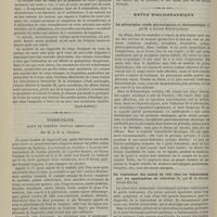 0866 - Page 854 - Extraction d'un pot de pommade introduit dans le rectum ; par M. Maurice Pollosson... (Lyon médical.) / Tuberculose. Bruit de tempête. Fistule ombilicale. Par M. le Dr A. Chambar / Revue bibliographique. La pilocarpine, étude physiologique et thérapeutique, par M. le Docteur Hubert Lavrand / Du traitement des points de côté chez les tuberculeux par les applications de collodion, par M. le Docteur Joseph Rigaud