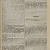 0881 - Page 869 - La transfusion directe dans la gastrorragie et les affections stomacales. Par M. le Docteur Roussel... / Variétés. La dernière maladie de M. le comte de Chambord. Par M. le Professeur Vulpian