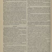 0896 - Page 884 - Académie de médecine. Séance du 25 septembre 1883. Présentations. M. Bouley, au nom de M. le Docteur P. Miquel... : De l'asepticité des sels de cuivre / Lectures. Physiologie de la locomotion. M. Marey / Différence de plasticité du sang de l'homme et de celui des animaux. M. Bonnafont / Le choléra, les maladies contagieuses et les quarantaines considérées dans leurs rapports avec la théorie du microzyma. M. Béchamp