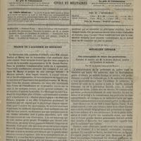 0941 - Page 929 - Sommaire / Séance de l'Académie de médecine / Médecine légale. Cas remarquable de délire des persécutions. Tentative de meurtre sur M. le Docteur Rochard... Par M. le Docteur Legrand du Saulle