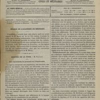 0965 - Page 953 - Sommaire / Séance de l'Académie de médecine / Hôpital de la Pitié. M. Polaillon. Sur l'incertitude du pronostic de l'ovariotomie