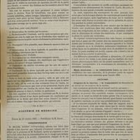 0969 - Page 957 - Du traitement du choléra par le cuivre. Par M. le Dr V. Burq / Académie de médecine. Séance du 16 octobre 1883. Correspondance / Rapports. Ectopie du coeur. M. Marey, présenté par M. Tarnier / Eaux minérales. M. Constantin Paul, au nom de la commission des eaux minérales / Lectures. Origines de la vaccine. M. Warlomont...