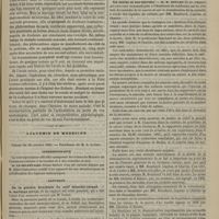 1015 - Page 1003 - Hôpital de la Pitié. M. Verneuil. Résection sous-périostique de l'humérus et des os de l'avant-bras / Académie de médecine. Séance du 30 octobre 1883. Correspondance / Rapports. De la portion brachiale du nerf musculo-cutané. M. Mathias Duval, un mémoire envoyé par M. Testut / La morve et son microbe. M. H. Bouley, sur une note communiquée à l'Académie de médecine par MM. Bouchard, Capitan et Charrin