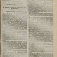 1055 - Page 1043 - Hôpital de la Charité. M. Paul Berger. Calcul salivaire et hypertrophie de la boule graisseuse de Bichat / Laboratoire de physiologie. De l'influence de l'alcool sur l'action physiologique du chloroforme. Par M. le Docteur R. Dubois...