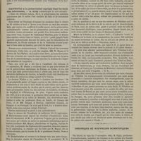 1073 - Page 1061 - Société de biologie. Séance du 18 novembre 1883. Communications. Expériences sur le chloroforme et l'éther. M. Paul Bert / Contribution à la préservation cuprique dans les maladies infectieuses. M. Burq / Chronique et nouvelles scientifiques