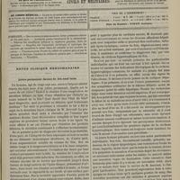 1085 - Page 1073 - Sommaire / Revue clinique hebdomadaire. Ictère permanent datant de dix-neuf mois
