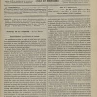 1117 - Page 1105 - Sommaire / Hôpital de la Charité. M. Paul Berger. Rétrécissement syphilitique du rectum