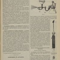 1137 - Page 1125 - Société de chirurgie. Séance du 5 décembre 1883. Communications. Hystéro-épilepsie produite sous l'influence d'un traumatisme. M. Terrier, sur une observation adressée par M. Villeneuve / Traumatisme cérébral. M. Guerlain... / Angiome pulsatile de la région temporale. M. Richelot, sur une observation présentée par M. Poulet / Instruments et appareils. Appareil pulvérisateur. Par M. Albert Calmette... / Nouvel éclairage électrique des cavités naturelles. Par M. le Docteur J. Baratoux