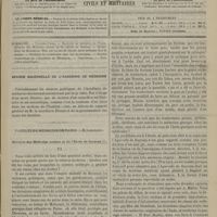 1173 - Page 1161 - Sommaire / Séance solennelle de l'Académie de médecine / Faculté de médecine de Paris. M. Laboulbène. Histoire des médecins arabes et de l'École de Salerne