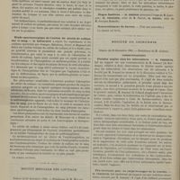 0024 - Page 12 - Société de biologie. Séance du 22 décembre 1883. Communications. Nouvelle forme de gale chez le furet. M. Mégnin / Étude spectroscopique de l'action du nitrite de sodium sur le sang. M. Hénocque / Société médicale des hôpitaux. Séance du 29 décembre 1883. Communications. Ulcérations tuberculeuses. M. Dujardin-Beaumetz / Éloges funèbres / Renouvellement du bureau / Société de chirurgie. Séance du 26 décembre 1883. Communications. Fistules anales chez les tuberculeux. M. Verneuil, sur une communication de M. Jeannel... / Trachéotomie pour un corps étranger de la trachée. M. Verneuil, sur une observation adressée par M. Jeannel