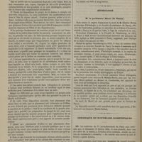 0090 - Page 78 - Académie de médecine. Séance du 22 janvier 1884. Rapport / Nécrologie. M. le Professeur Morel... / Chronique et nouvelles scientifiques