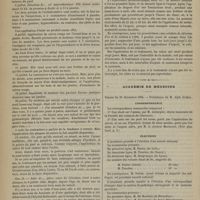 0014 - Page 4 - Métallothérapie. Pied bot varus par contracture, guéri par l'application d'une armature de cuivre pendant une heure. - Hystérie datant de deux années ; disparition des crises par l'argent extra et l'or intus. Par le Docteur Moricourt... / Académie de médecine. Séance du 30 décembre 1884. Correspondance / Élections