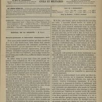 0043 - Page 33 - Sommaire / Hôpital de la Charité. M. Hardy. Broncho-pneumonie et tuberculose commençante ; mort