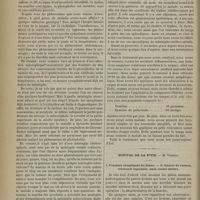 0076 - Page 66 - Hôpital de la Charité. M. Hardy. Méningite cérébro-spinale / Hôpital de la Pitié. M. Verneuil. I. Fracture compliquée du fémur. - II. Cancer du rectum, colotomie inguinale, anus contre nature