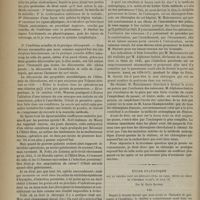 0092 - Page 82 - Hôtel-Dieu. M. Tillaux. L'enseignement de la clinique ; l'anesthésie et l'antisepsie / Étude statistique sur le choléra dans les hôpitaux civils de Paris, depuis le début de l'épidémie jusqu'à ce jour. Par M. Émile Rivière