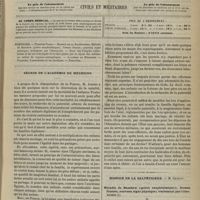 0123 - Page 113 - Sommaire / Séance de l'Académie de médecine / Hospice de la Salpêtrière. M. Charcot. Maladie de Basedow (goitre exophtalmique) ; formes frustes ; nouveau signe physique ; traitement par l'électricité