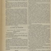 0126 - Page 116 - Deux cas d'angine couenneuse et un cas d'érysipèle de la face guéris par le séjour des malades au milieu de vapeurs antiseptiques ; par M. le Docteur Bitterlin... / Académie de médecine. Séance du 3 février 1885. Correspondance / Présentation d'opéré / Rapport / Discussion sur la dépopulation de la France. M. Lunier