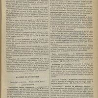 0135 - Page 125 - Méthode électrolytique appliquée à la guérison du chalazion et des kystes glandulaires en général. Par M. le Docteur Gard... / Société de chirurgie. Séance du 4 février 1885. Communications. Traumatisme crânien, trépanation. M. Terrillon, sur une observation présentée par M. Kirmisson / Taille hypogastrique. M. Maréchal / Statistique. M. Terrier / Luxation du coude. M. Nélaton / Ostéosarcome ; ablation du maxillaire inférieur. M. Nicaise