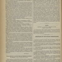 0152 - Page 142 - Revue bibliographique. Traité pratique des maladies de la peau ; diagnostic et traitement, par M. le Docteur E. Guibout... [Dr Passant] / Du procédé de la cravate dans les luxations anciennes de l'épaule, par le Docteur Ant. Voreux / Thèses soutenues à la Faculté de médecine de Paris pendant l'année 1885 / Chronique et nouvelles scientifiques. Faculté de médecine de Montpellier / École de médecine d'Alger / École de médecine de Rennes / École de médecine de Toulouse