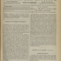 0171 - Page 161 - Sommaire / Séance de l'Académie de médecine / Hôpital de la Charité. M. Bouilly. Phlegmon périorbitaire